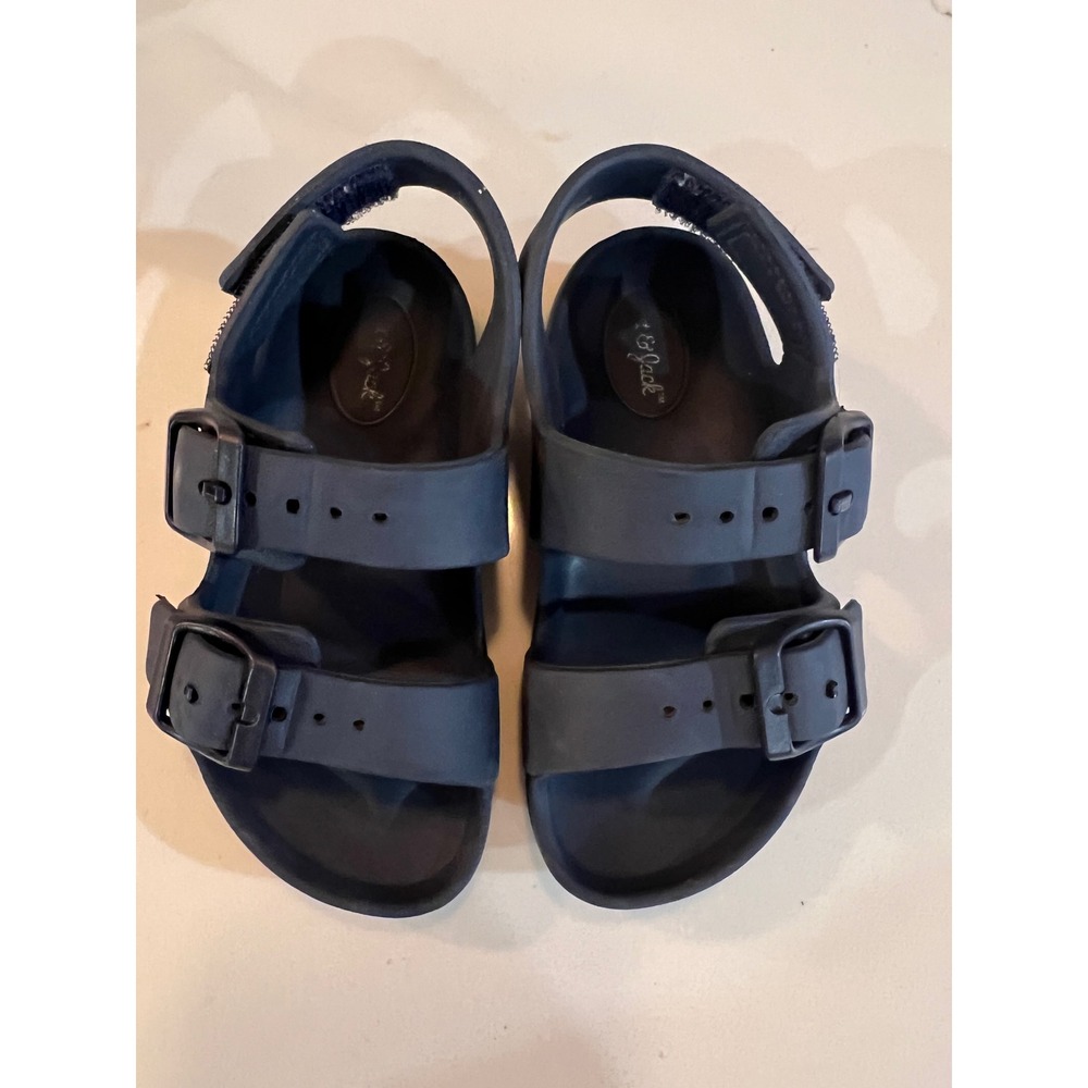 Cat & Jack Toddler Boys Navy Blue Parker Two-Band Slide Sandals Size 7 077032252